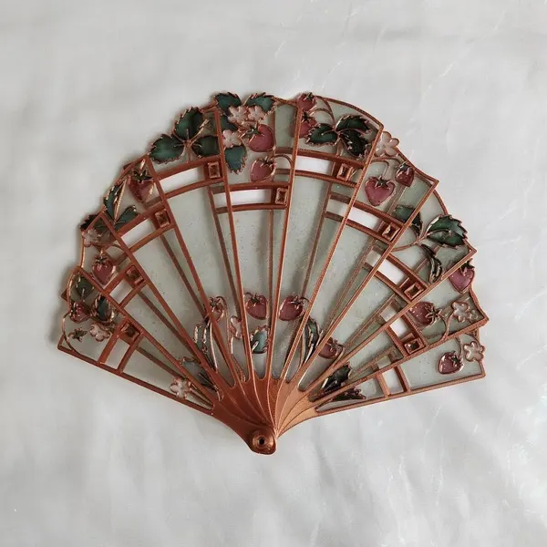 Strawberry hand fan